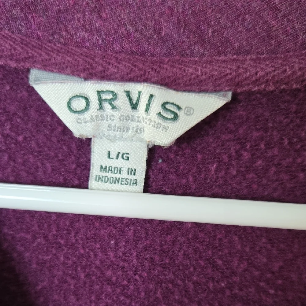 Orvis Deep Purple Fleece Top - Picture 2 of 4